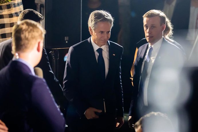 Imagen de archivo del secretario de Estado de EEUU, Antony Blinken, en Indonesia para la cumbre del G20