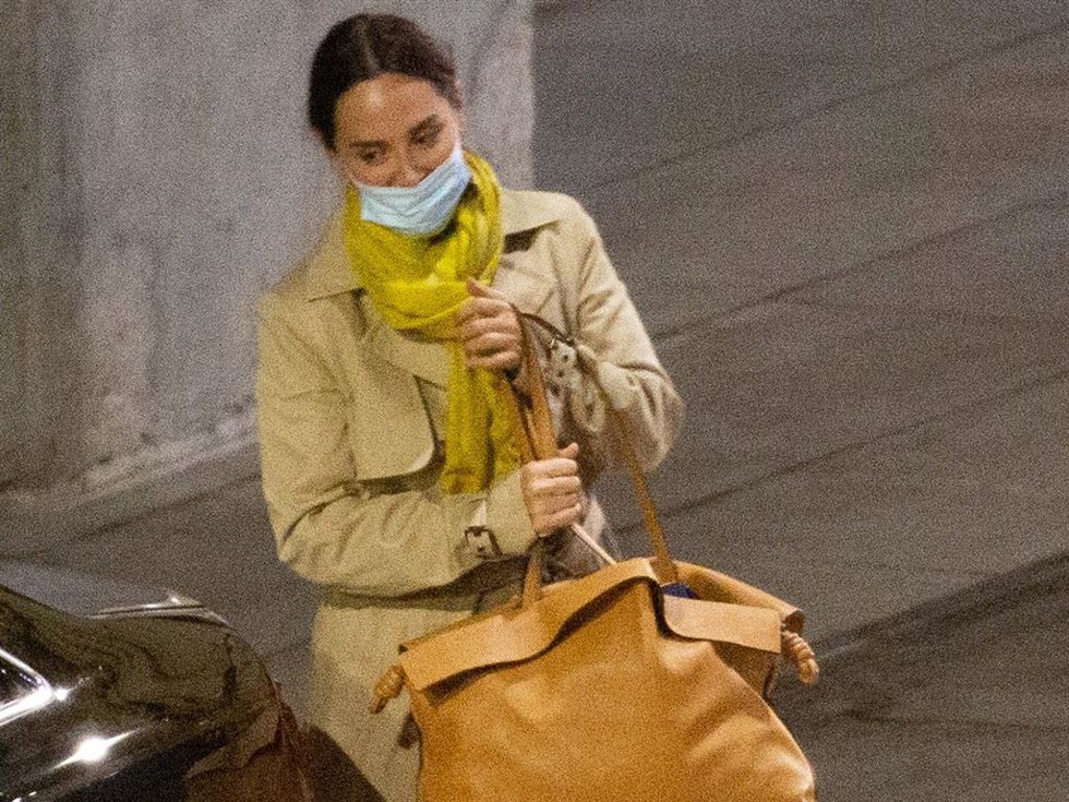 Tamara Falcó, a su llegada al aeropuerto de Adolfo Suárez-Madrid Barajas