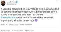 Belarra, "emocionada" con el apoyo internacional a Montero": "A veces los avances se ven con más claridad desde fuera"