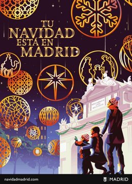 Cartel del Ayuntamiento de Madrid para la Navidad 2022.