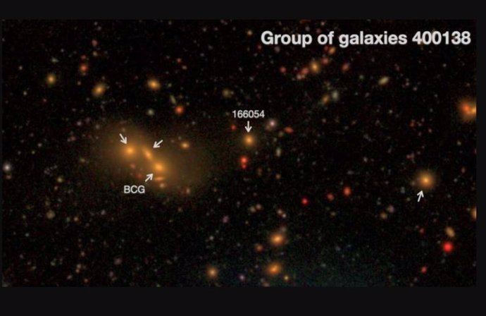La luz 'entre' los grupos de galaxias, la 'luz intra-grupo', por tenue que sea, es radiada por estrellas despojadas de su galaxia de origen. Imagen: Suministrado.