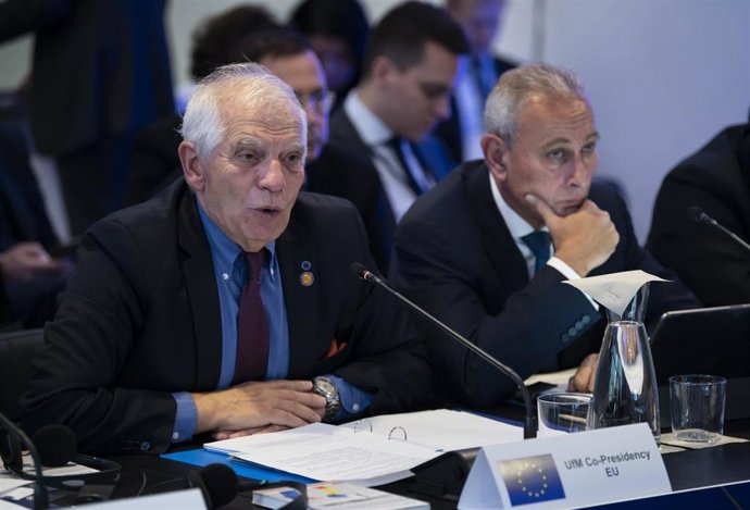 El alto representante de la UE para Asuntos Exteriores y Política de Segudirad y vicepresidente de la Comisión Europea, Josep Borrell, en el VII foro de la UpM en Barcelona.