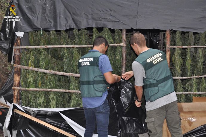 Una de las intervenciones de la Guardia Civil contra el tráfico de drogas en Valencia