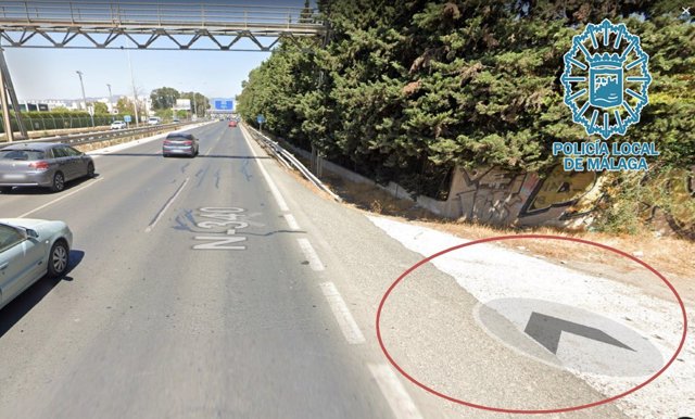 Lugar donde han captado a un coche circulando a 220 km/h en una vía limitada a 80 en Málaga