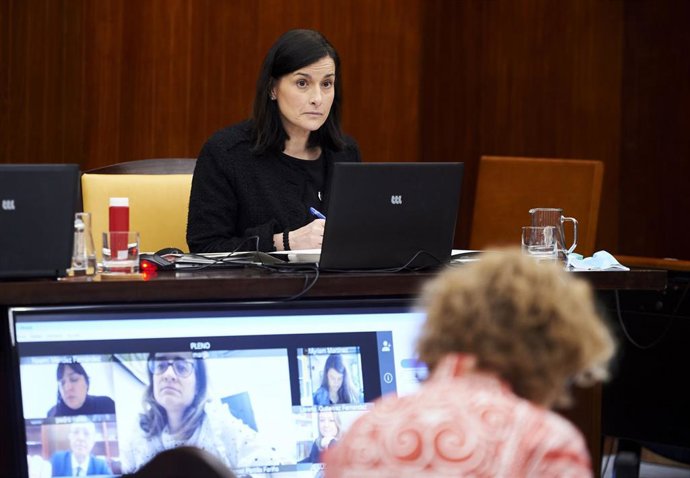 Archivo - La alcaldesa de Santander, Gema Igual, en un Pleno. Archivo