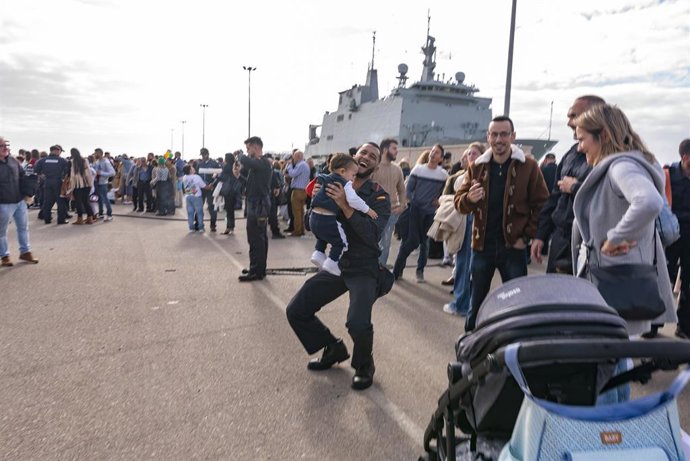 Llegada de la fragata 'Numancia' a la Base de Rota.