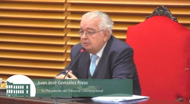 Juan José González Rivas durante su comparecencia emitida online y en directo,