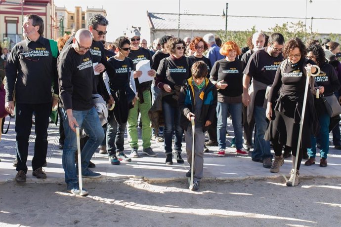 Archivo - El Centre del Carme invita a Esther Ferrer, Premio Nacional de Artes Plásticas, a realizar una acción en su programa CCCC Performance
