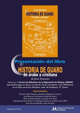 Portada del libro 'Historia de Guaro, de árabe a cristiana', que será presentado este viernes 25 de noviembre en Guaro (Málaga)