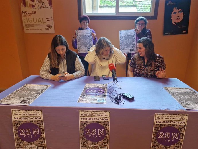 Imagen de la rueda de prensa de este jueves, previa a la manifestación del 25N.