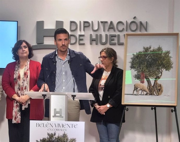 Presentación en la Diputación del cartel de la XIV edición del Belén Viviente de Corrales (Huelva).
