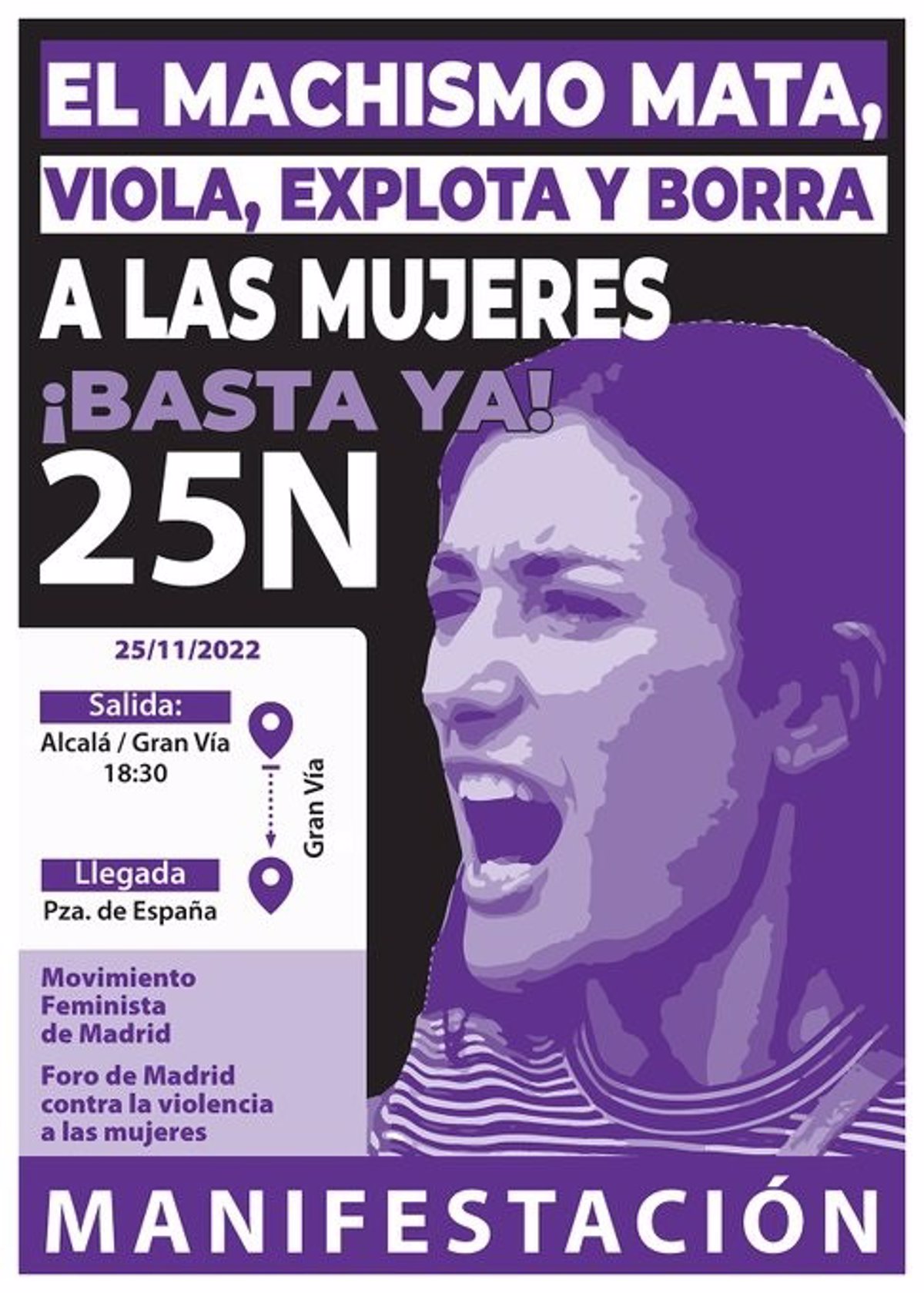 Feministas Se Manifiestan Mañana En Madrid Por El 25n Con División De