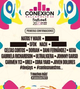 Cartel del festival Conexión Valladolid, con nuevas confirmaciones.