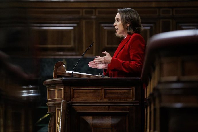 La portavoz del Partido Popular en el Congreso, Cuca Gamarra, en una sesión plenaria en el Congreso de los Diputados, a 24 de noviembre de 2022, en Madrid (España). Los Presupuestos Generales del Estado (PGE) para 2023 llegaron al Pleno del Congreso de 