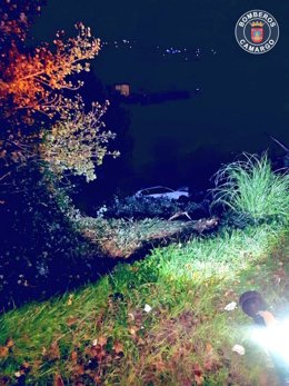 Cae un coche por un terraplén en el Alto de la Morcilla