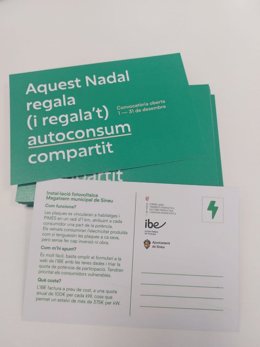 Convocatoria del autoconsumo compartido del IBE en Sineu.