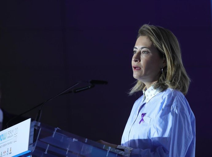 La ministra de Transportes, Movilidad y Agenda Urbana, Raquel Sánchez, en la inauguración de la segunda jornada de Mow Fórum Andalucía.