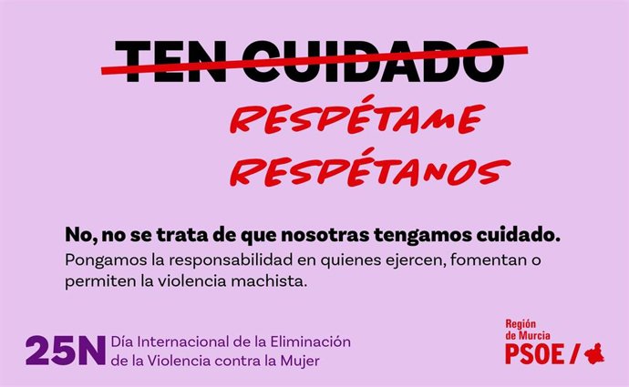 Campaña del PSRM-PSOE para el 25N