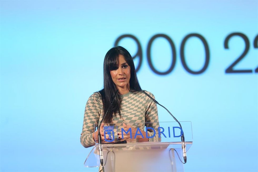 Archivo - La vicealcaldesa de Madrid, Begoña Villacís, interviene en el acto institucional con motivo del 25N, en el Auditorio Caja De Música del CentroCentro