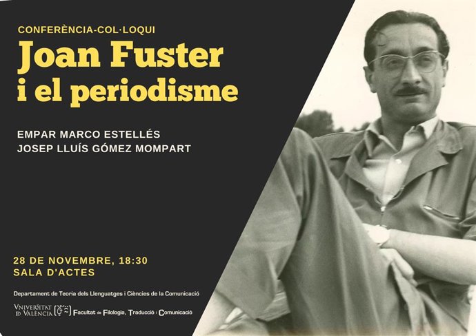 Cartell del colloqui 'Joan Fuster i el periodisme'