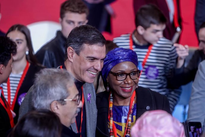 El presidente del Gobierno, Pedro Sánchez, durante un acto organizado por el PSOE con motivo del Día Internacional de la Eliminación de la Violencia contra la Mujer, en la Feria de Madrid, Ifema, a 25 de noviembre de 2022, en Madrid (España). Este es un