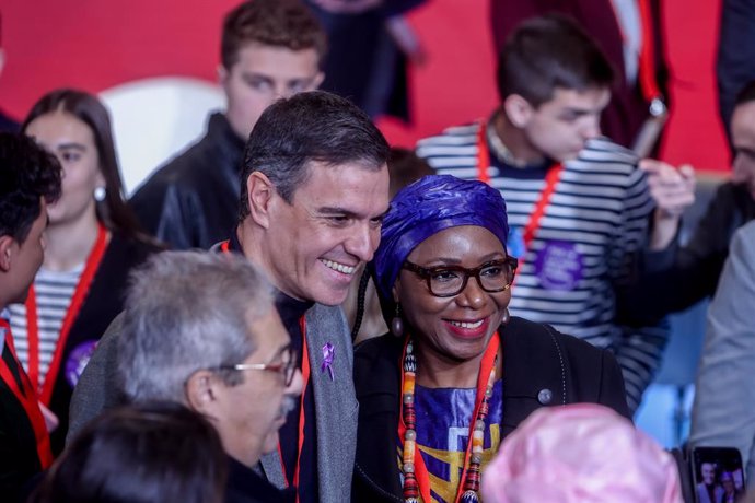 El presidente del Gobierno, Pedro Sánchez, durante un acto organizado por el PSOE con motivo del Día Internacional de la Eliminación de la Violencia contra la Mujer, en la Feria de Madrid, Ifema, a 25 de noviembre de 2022, en Madrid (España). 