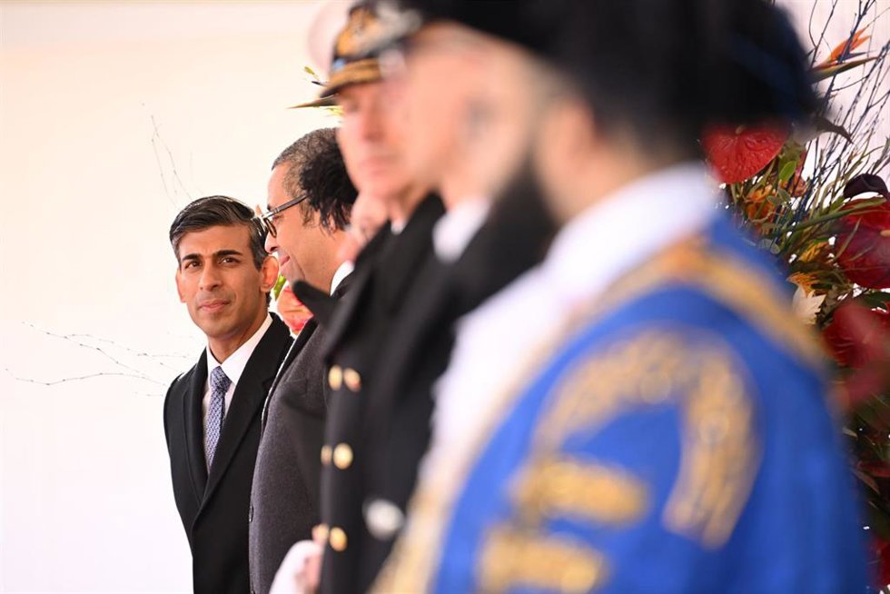 El primer ministro británico, Rishi Sunak, y su ministro de Exteriores, James Cleverly