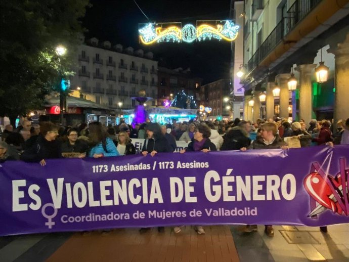 Manifestación por el Día contra la Violencia de Género en Valladolid