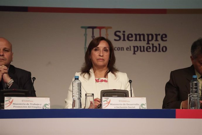 La ministra de Desarrollo Social e Inclusión Social, Dina Boluarte