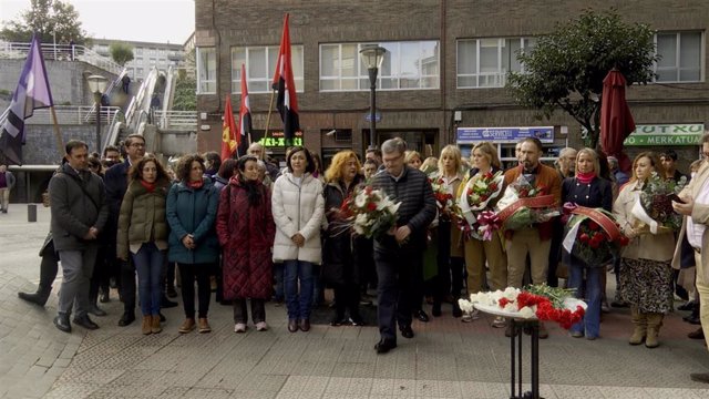 Imagen del homenaje celebrado en Bilbao en recuerdo a  las mujeres represaliadas por el franquismo