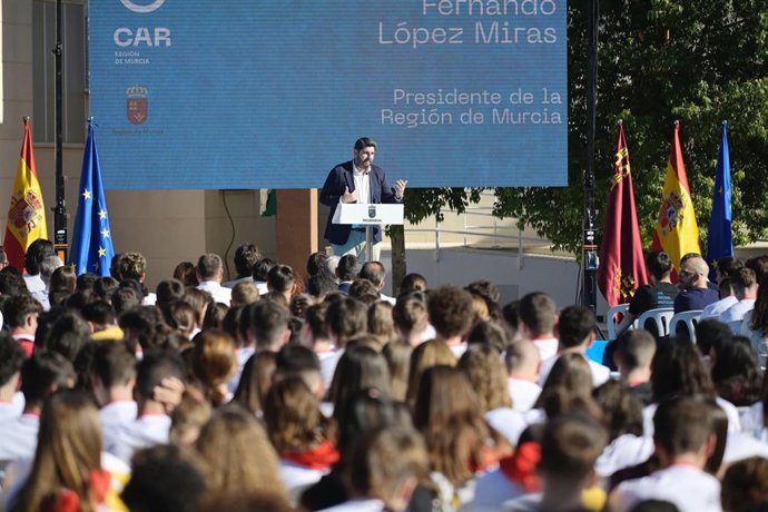 El jefe del Ejecutivo regional, Fernando López Miras, presidió hoy el acto de presentación de los Programas Deportivos del Centro de Alto Rendimiento (CAR) de la Región de Murcia.