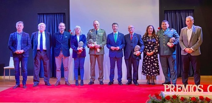 Imagen de este sábado de los galardonados con los 'Premios Chamorro Daza'.