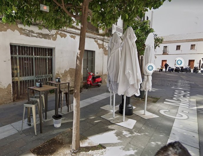 Calle Maese Rodrigo, en el entorno de la Casa de la Moneda, en Sevilla.