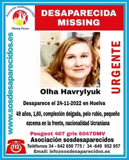 Cartel de la Asociación SOS Desaparecidos