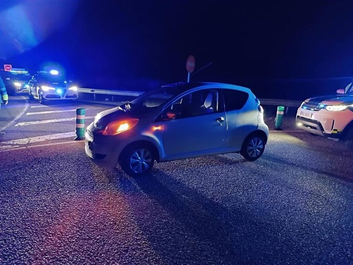 Vehículo interceptado en Lugo por conducir en sentido contrario por la A-6