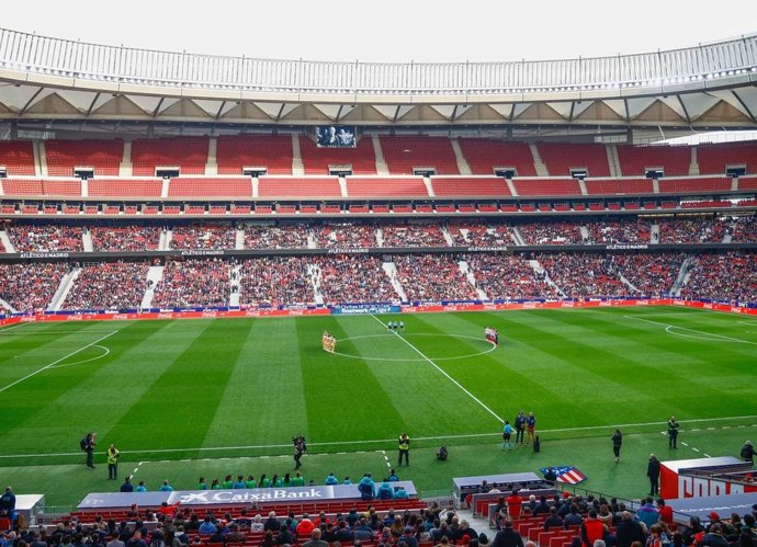 Imagen del Cívitas Metropolitano antes del Atlético de Madrid-FC Barcelona de la Liga F 2022-2023