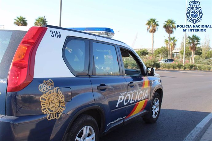 Coche patrulla de Policía Nacional.