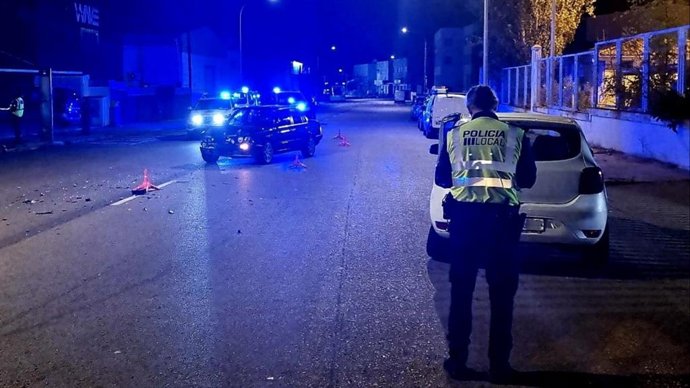 Actuación de la Policía Local por un accidente en Can Valero