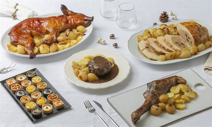 Archivo - Platos navideños de Mercadona.