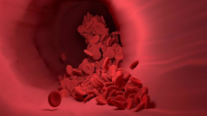 Trombosis, circulación, glóbulos rojos.