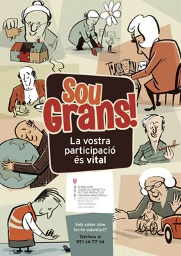 El Govern lanza la campaña 'Sou Grans', para poner en valor el voluntariado en edades maduras