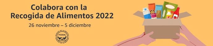 Amazon lanza, por segundo año consecutivo, una campaña de donaciones en apoyo la Federación Española de Bancos de Alimentos (FESBAL) y sus 54 Bancos de Alimentos asociados