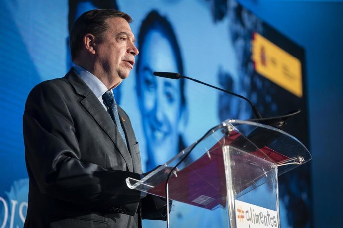 El ministro de Agricultura, Pesca y Alimentación, Luis Planas, durante la presentación de la campaña Disfrutemos de un país infinito en productos del mar y recetas 