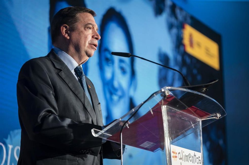 El ministro de Agricultura, Pesca y Alimentación, Luis Planas, durante la presentación de la campaña Disfrutemos de un país infinito en productos del mar y recetas 