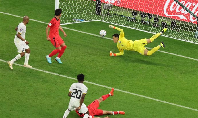 Mohammed Kudus anota uno de sus dos goles en el Corea del Sur-Ghana del Mundial de Catar