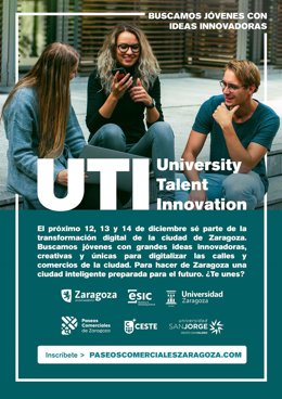 Imagen del programa University Talent Innovation del Ayuntamiento de Zaragoza