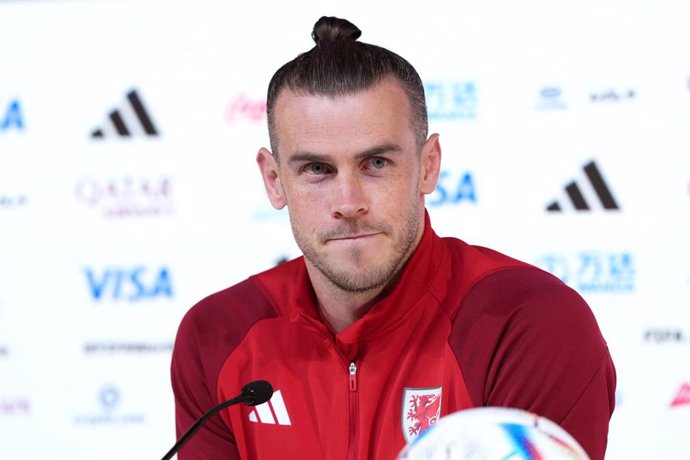 El delantero galés Gareth Bale en rueda de prensa durante el Mundial de Catar