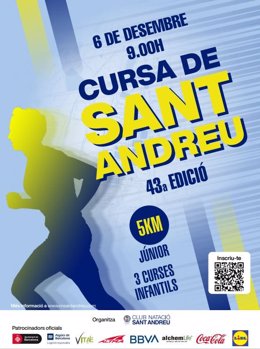 Cartell de la 43a edició de la Cursa de Sant Andreu