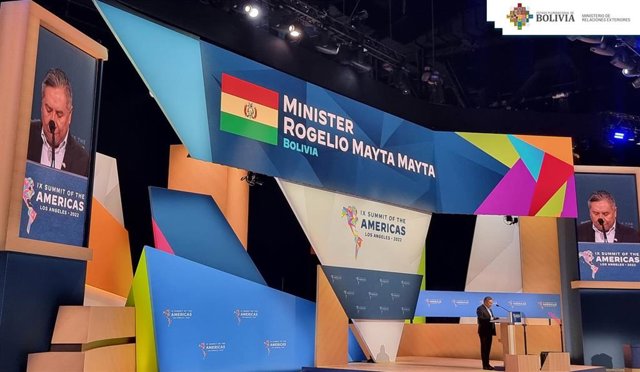 Archivo - El ministro de Exterior de Bolivia, Rolegio Mayta, durante la IX Cumbre de las Américas.