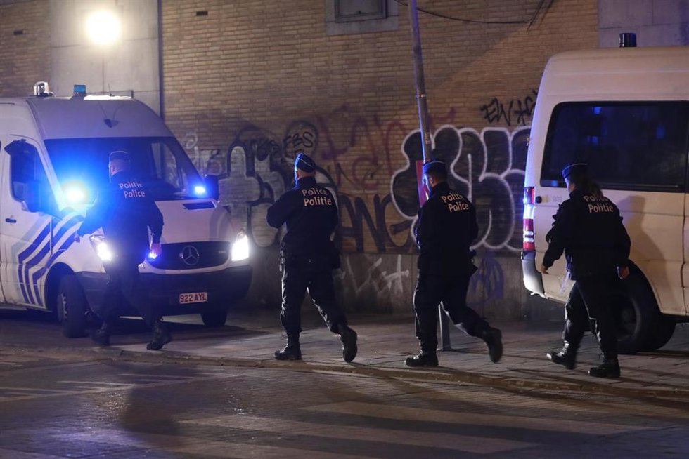 Imagen de archivo de la Policía en Bruselas en la investigación de un ataque con arma blanca